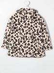 leopard-print faux-fur coat