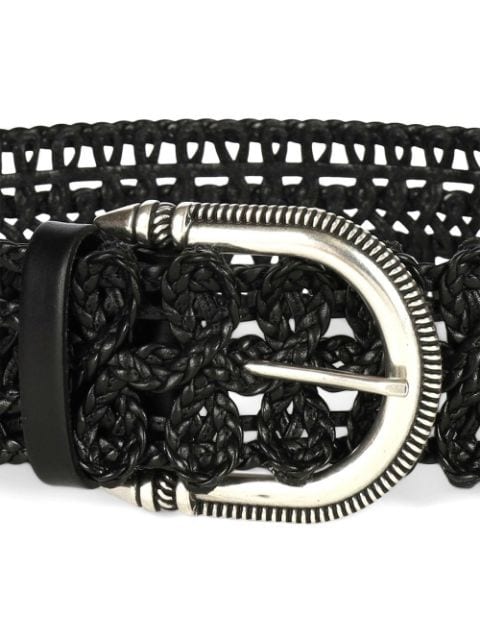 leather knotted belt