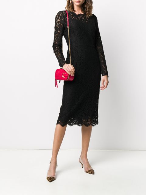 floral lace long-sleeve dress
