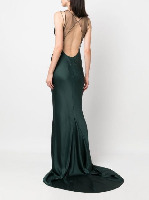 backless fishtail gown