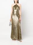 cheetah-print metallic silk dress