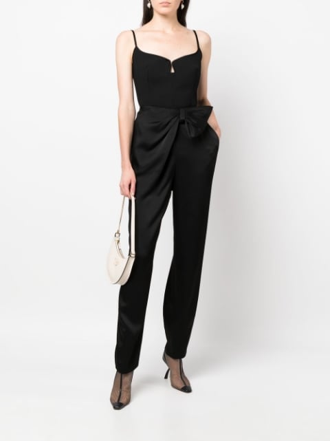 bow-detail tapered trousers
