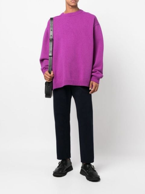 ribbed-knit oversize jumper