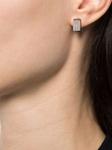 18kt white gold huggie earring
