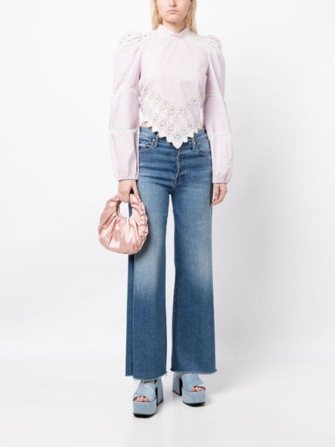 Hito perforated-detailing cotton blouse