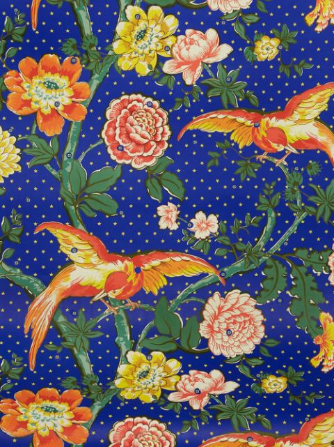 floral-print wallpaper
