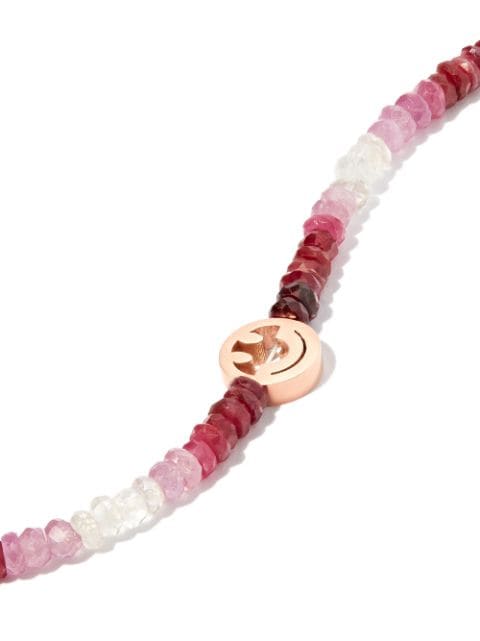 9kt rose gold Smiley ruby bracelet