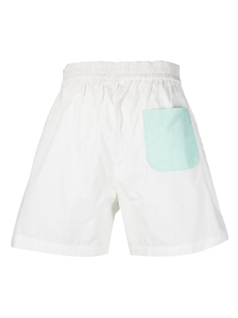 contrasting rear-pocket track shorts
