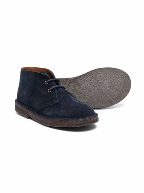 lace-up suede desert boots