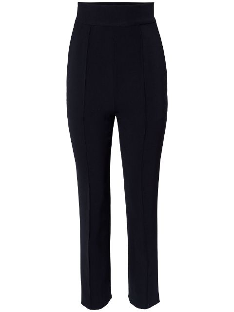 high-waist pressed-crease trousers