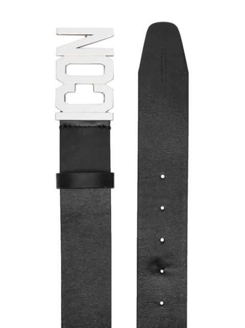 Icon leather belt