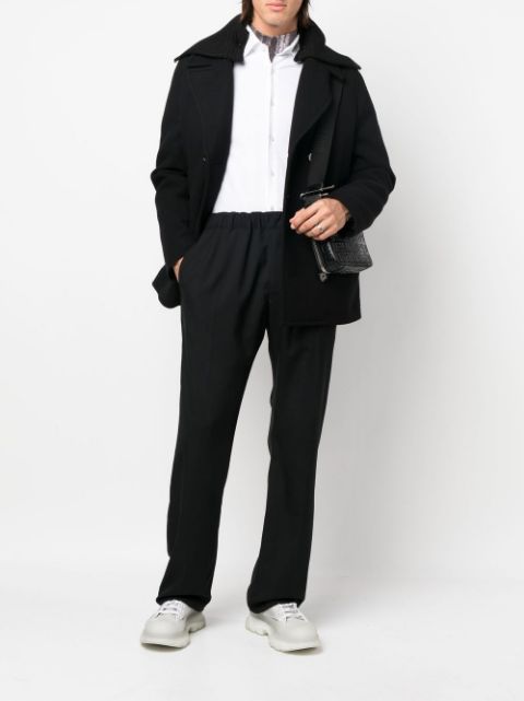 straight-leg pull-on trousers