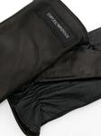 logo-patch leather gloves
